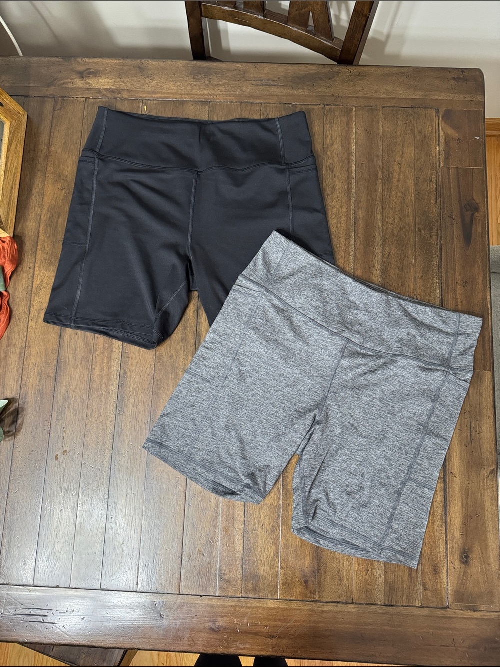 Woman’s Pair of XL (16-18) Athletic Works Black & Grey Shorts